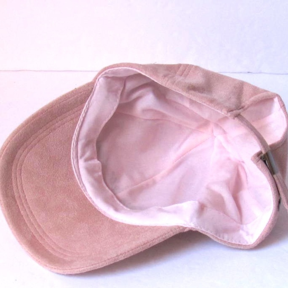 Steve Madden Pink Velour Adjustable Baseball Cap - Picture 5 of 5